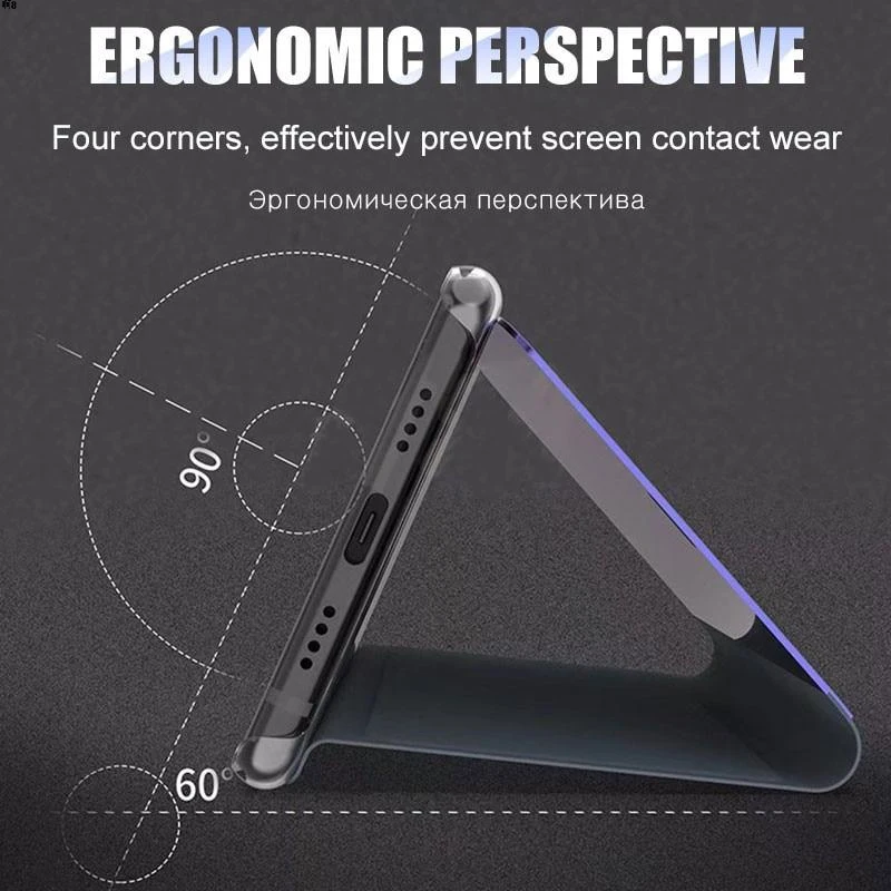 Fashion Smart Mirror Flip Case For Xiaomi 12T Pro 12X 12 11 Lite 5G NE Cover For Xiaomi Mi 12S Ultra 9T 10T 10 11 12 Pro Fundas