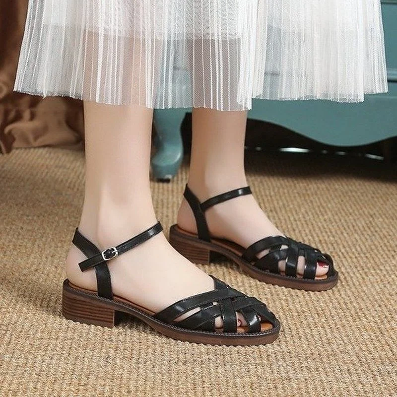 2022 Gladiator Sandals Women Buckle Strap Rome Summer Casual Lady Flat Shoes