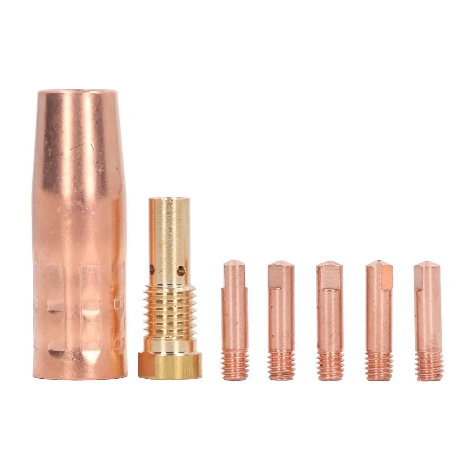 0.8mm MIG Welding Nozzle Tips Kit - Gasless Flux Conductive Accessories for Labor-Saving for projects