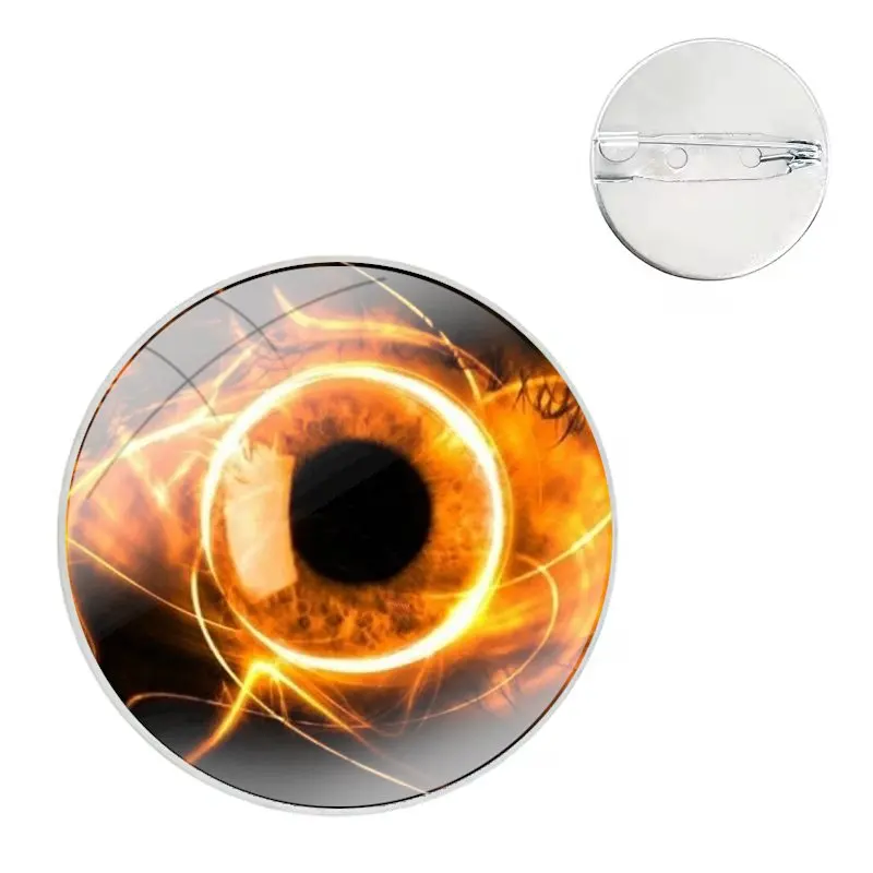 In Pairs Dragon Animal Eye Dolls Toy Eyeball Mixed Pins Badge Metal Brooches For Clothes Backpack Decoration gift