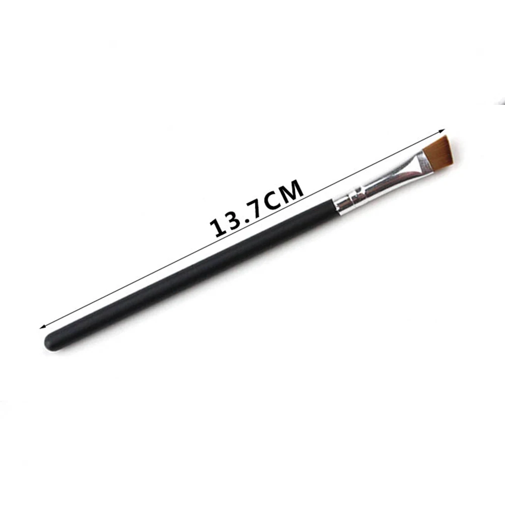 10Pcs Eyebrow Brush Set Premium Nylon Mini Makeup Brushes Black Smooth Wooden Handle Portable Supplies for Salon Home