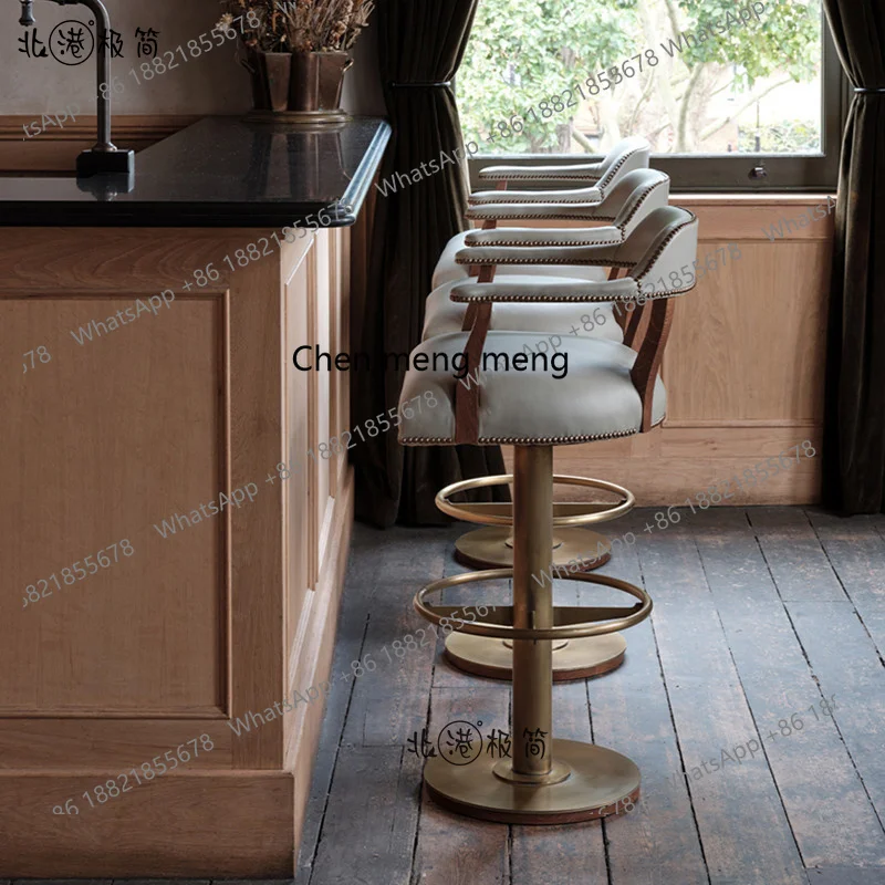 Pre-style living room bar chair stainless steel designer bar chair home high stool
