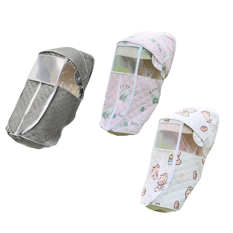 Baby Strollers Rain Cover Cold Weather Proof & Foldable Protective Sleeve Protector Full Protections Cart Rain Guard