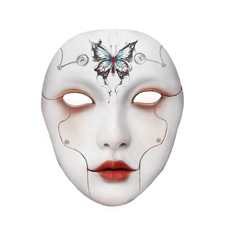 

Cyberpunk mask full face female mechanic Ji Flying cos nightclub bar DJ hip-hop prop mask