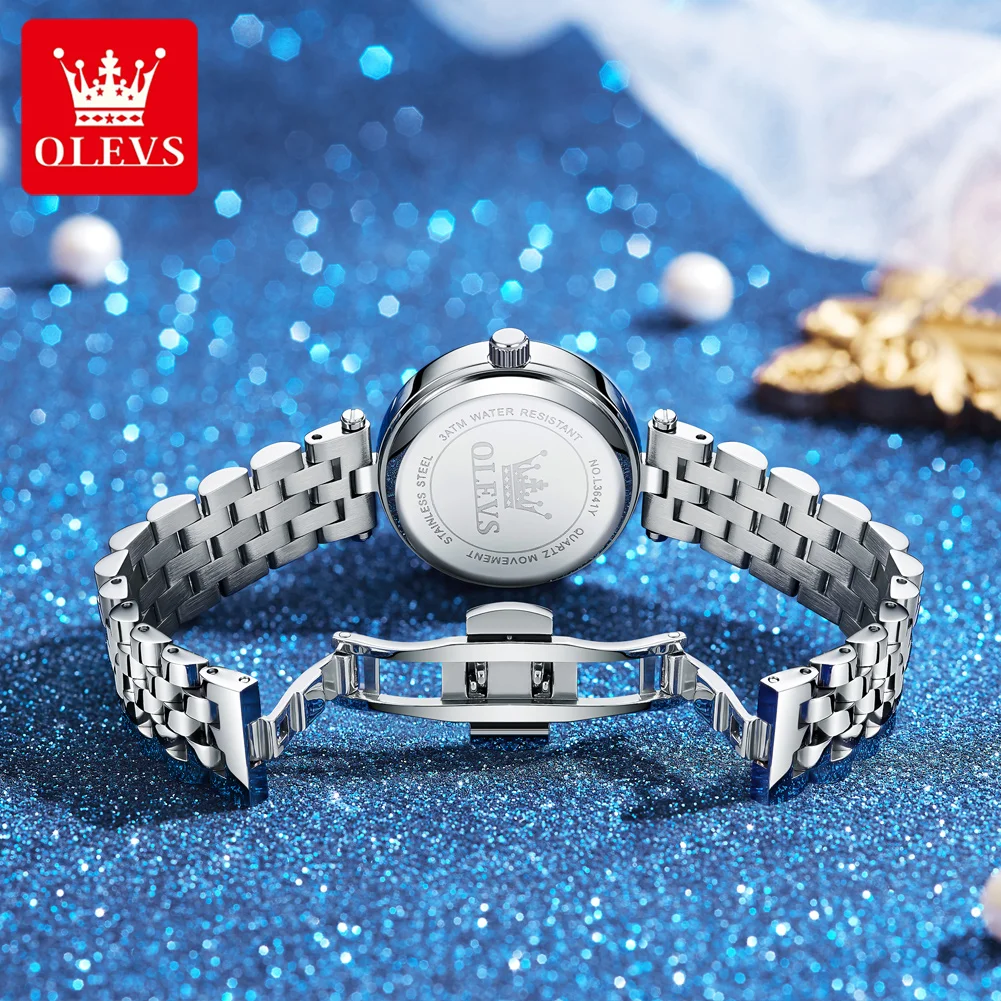OLEVS 3641 Luxury Elegant Women's Watches Romantic Bracelet Necklace Quartz Watch Starry Sky Dial Waterproof Brand Wrist Watch