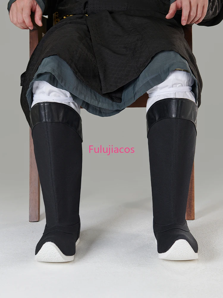 Botas de sabonete Botas Hanfu Sapatos antigos masculinos estilo Ming