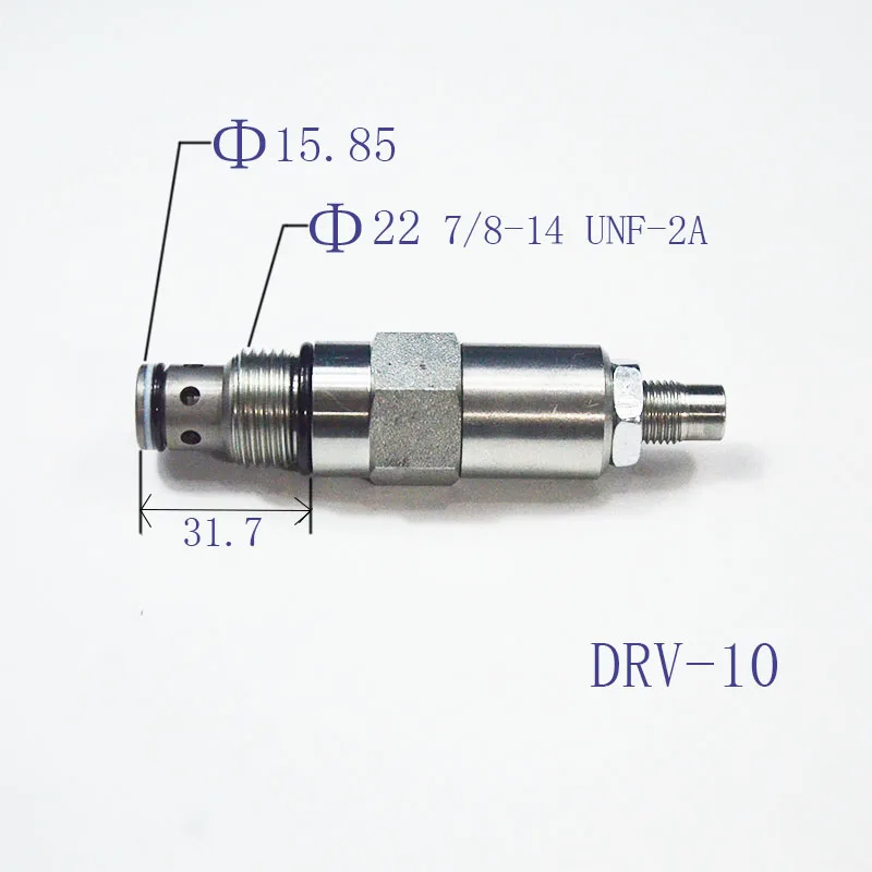 Screw Insertion Differential Relief Valve DRV-10 Hydraulic Pressure Regulation