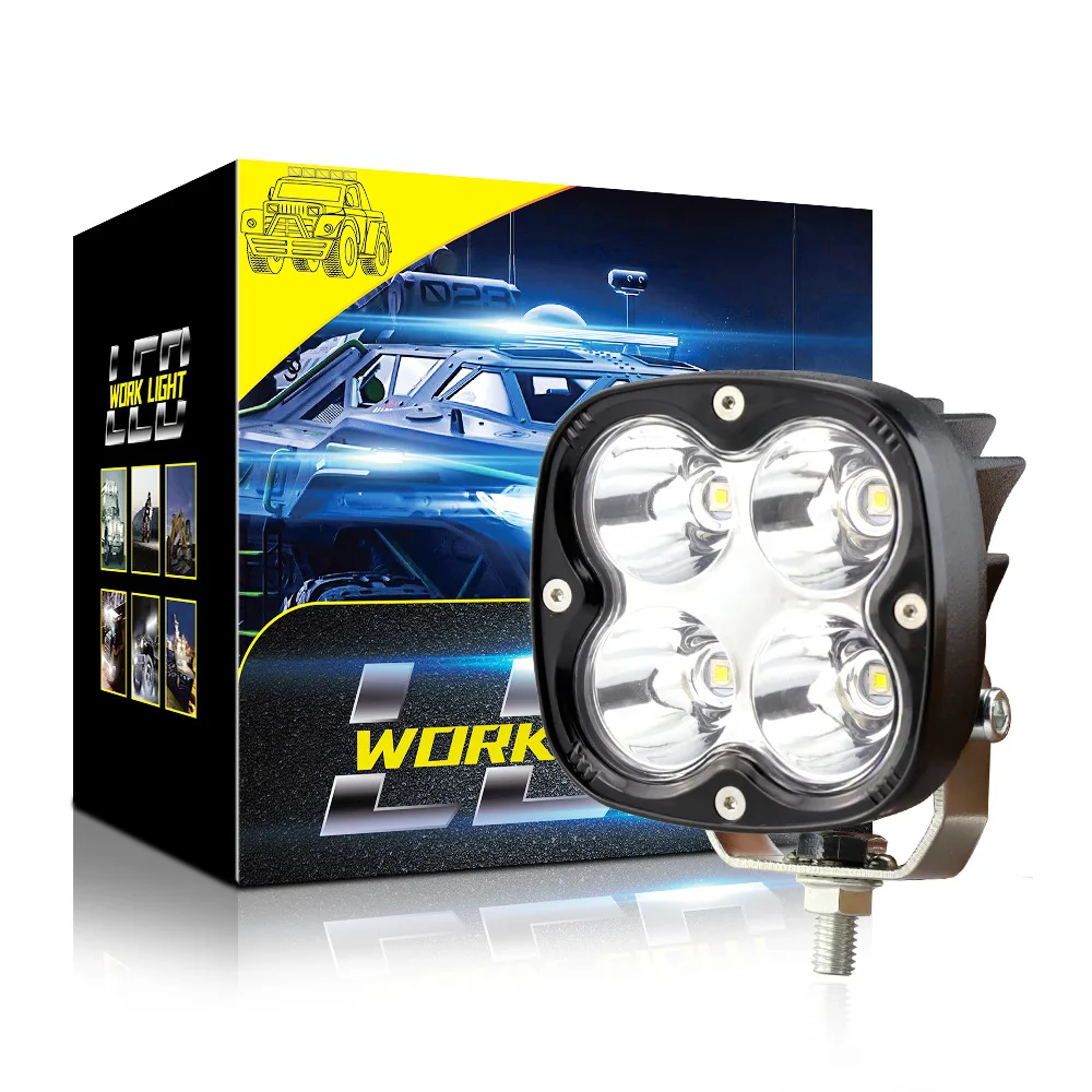 ZK20 Car LED Work Light Spotlight 9-80V 4LED 40W High Power Project Fog Lights