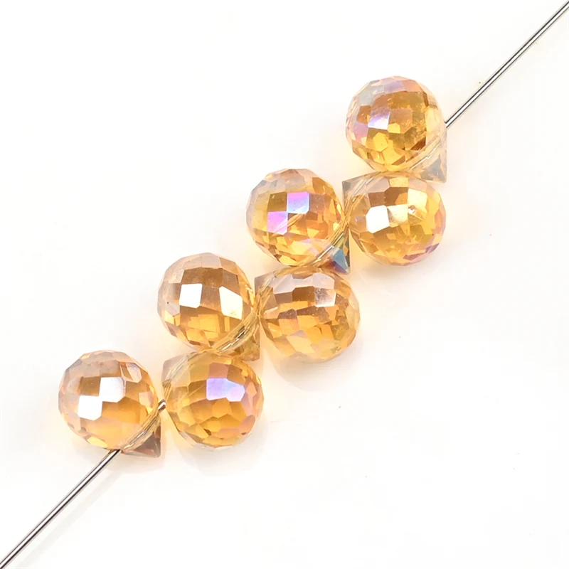 10*8mm Tsjechische Crystal Waterdrop Kralen Glanzende Facet Glazen Aardbei Kralen voor Sieraden Maken Handwerken DIY Handgemaakte Accessoires