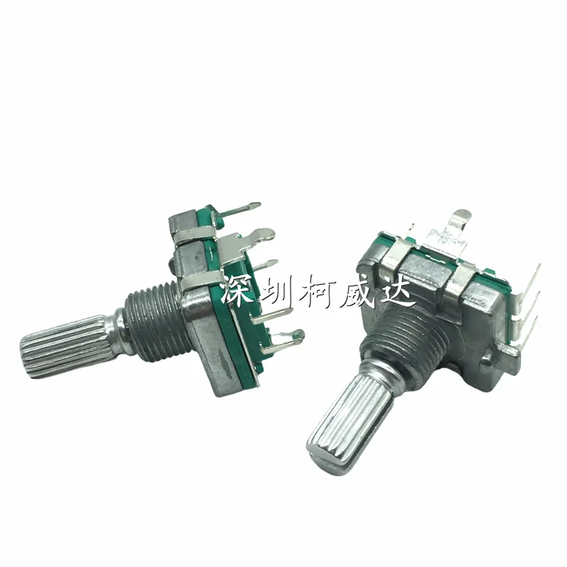 1PCS，EC16 encoder，24-bit coded switch，The shaft length is 20mm，With a press switch，DVD CD volume switch