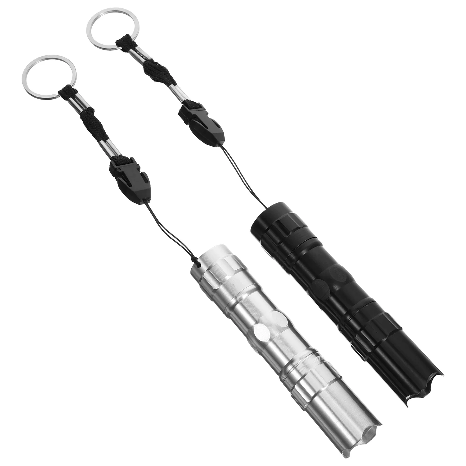 

2 Pcs Waterproof Light Flashlight Portable Torch Super Bright Electric Lanyrad Outdoor