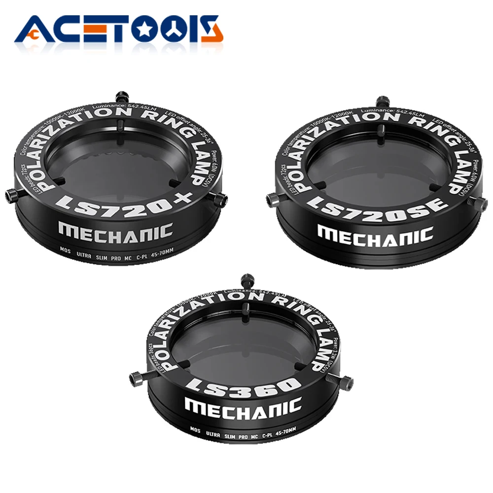 

Кольцевая лампа для микроскопа Mechanic LS720 Plus, поляризованная кольцевая лампа, устраняет отражение для пайки, ремонта, стереомикроскопов