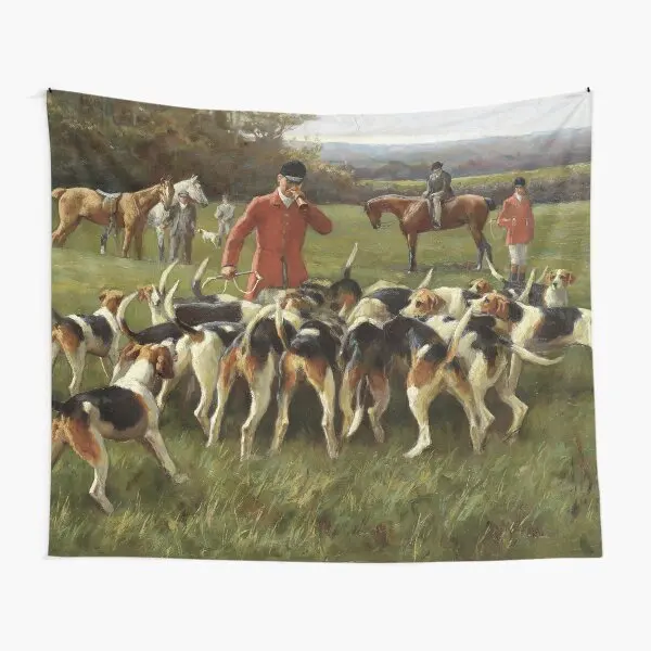 The Master And His Hounds  Tapestry Home Printed Beautiful Decor Blanket Yoga Room Bedroom Towel Living Decoration Hanging Mat