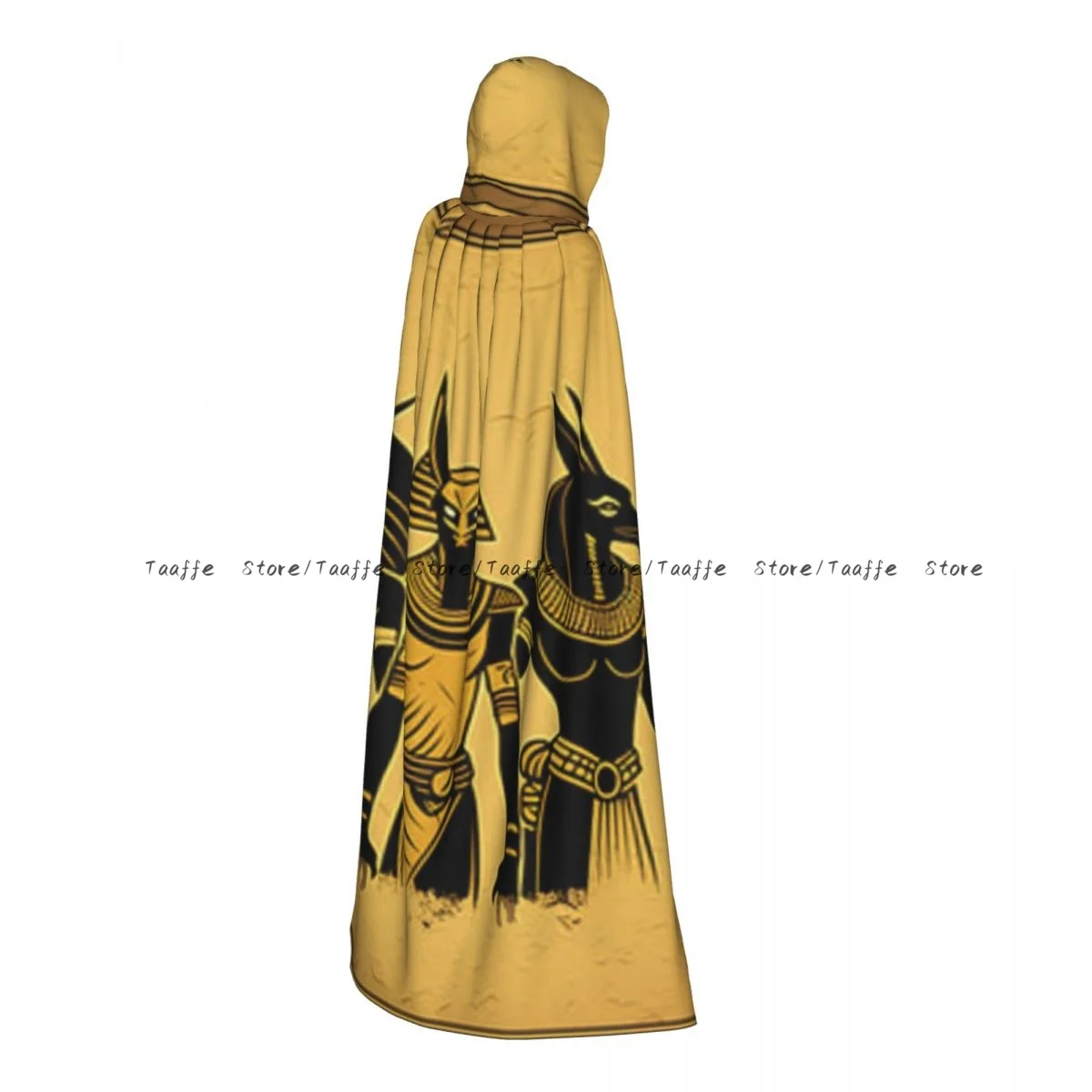 Witch Long Hooded Robe Grungy Egyptian Gods Anubis Horus Halloween Cloak Cosplay Costumes for Adult