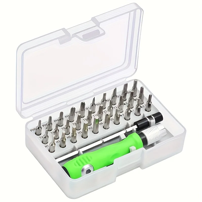 32-in-1 Mini-Präzisions-Schraubendreher-Set - Mini Magnetische Kreuz- und Schlitzschraubendreher, Perfekt für Möbel, Telefone, Computer – Detail 2