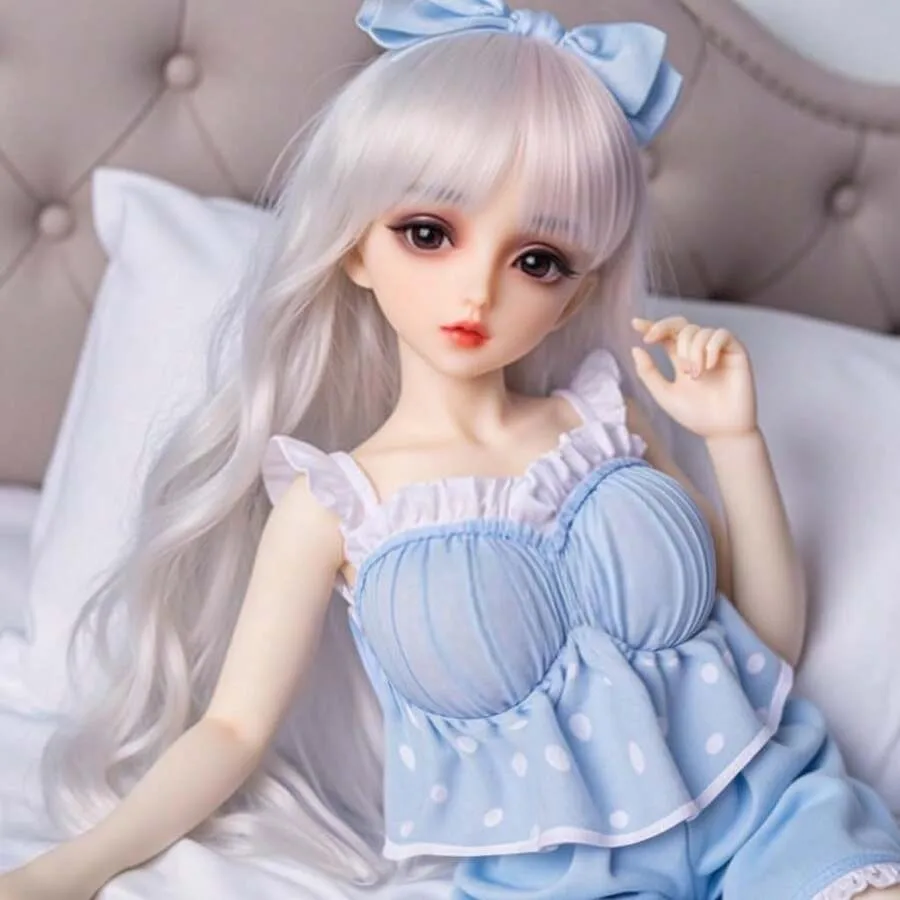 68cmのヘッドピース一体型人形、ウィッグ付き、フィギュアのコレクションに最適、とてもかわいく、絶妙なメイクアップ付き