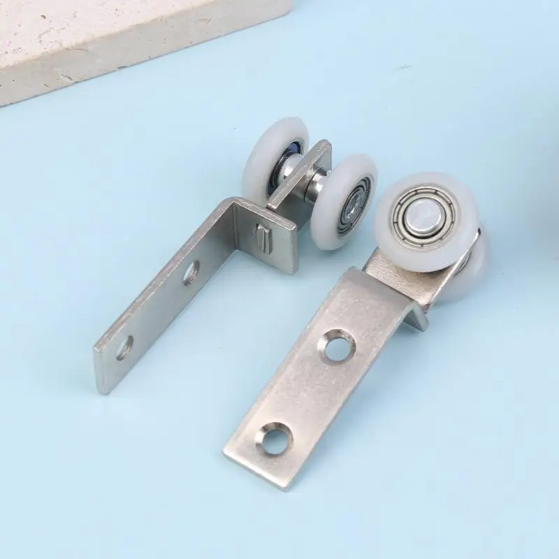 

NEW SALE 2pcs Curtain Rails Pulleys Sliding Door Pulley Hanging Track Pulley Block For Sliding Door Cabinets Window Hardware