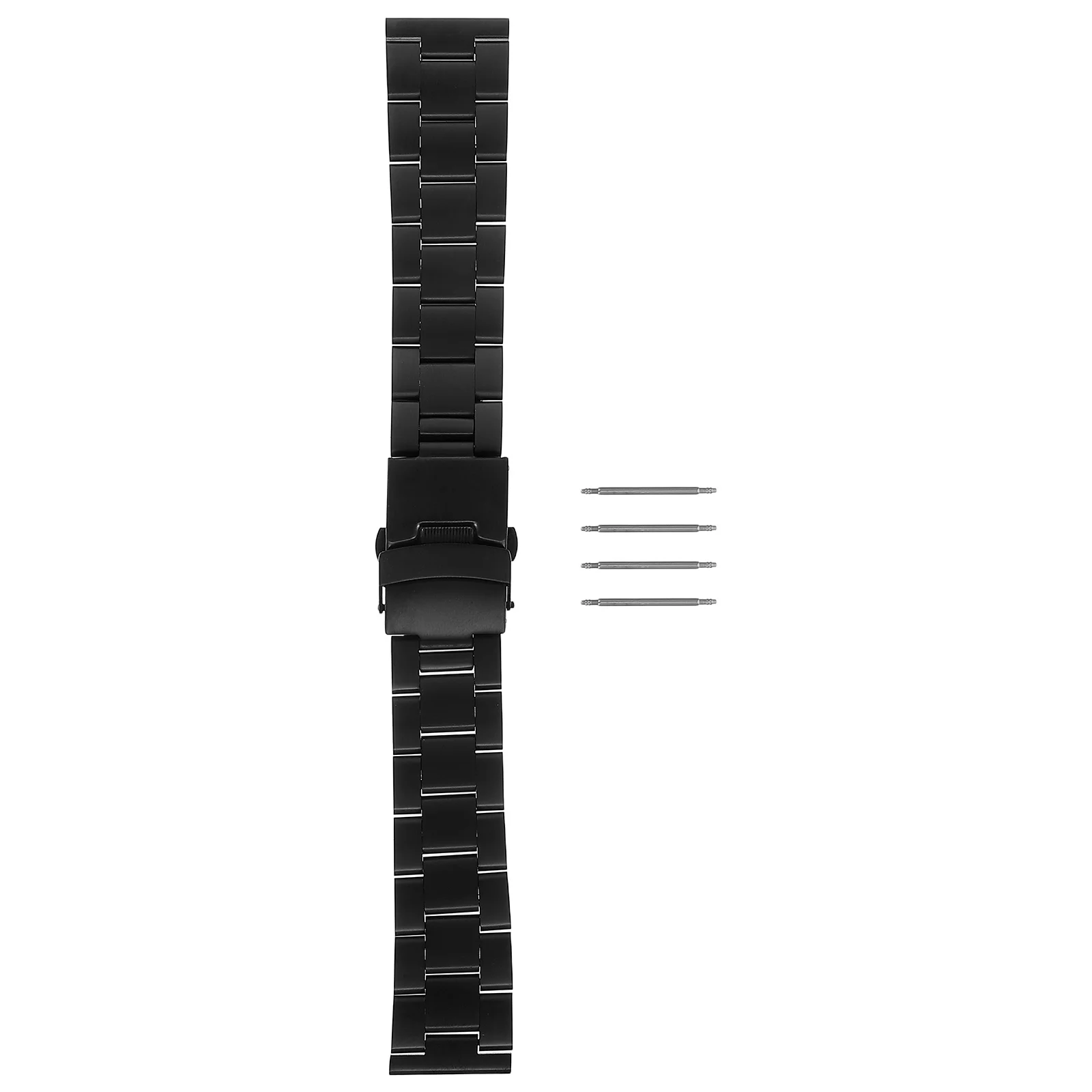 

Solid Stainless Steel Watch Band 20Mm Polished Replacement Strap For Men/Women Durable Elegant Metal Wrist Bands Buckle Clasp