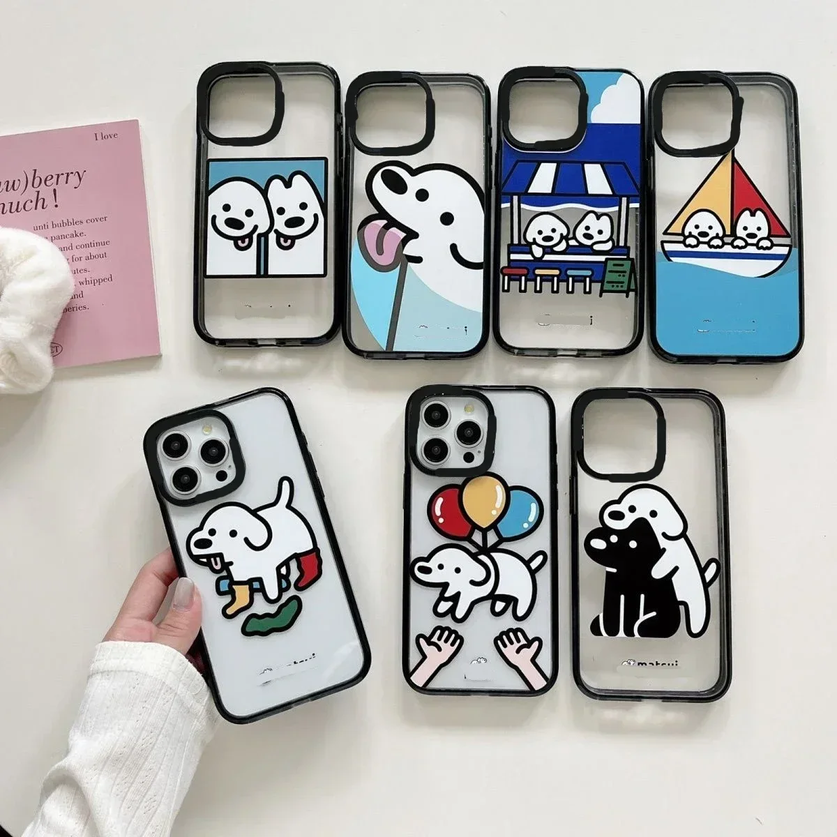 

Cute Dog Acrylic Phone Case Cover for IPhone 11 12 13 14 15 16 Pro Max Case for IPhone 15 16 Pro Max