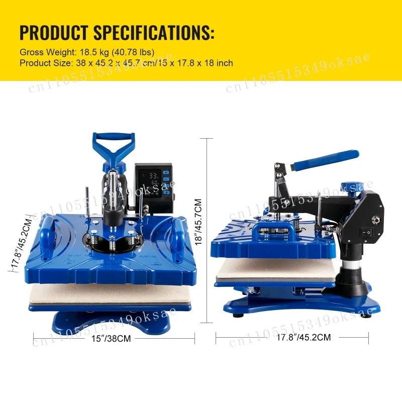 جودة عالية 5 في 1 شبه أوتوماتيكية الصحافة الساخنة متعدد الألوان التسامي تي شيرت القدح مجلس قبعة الطباعة متجر المبيعات المباشرة