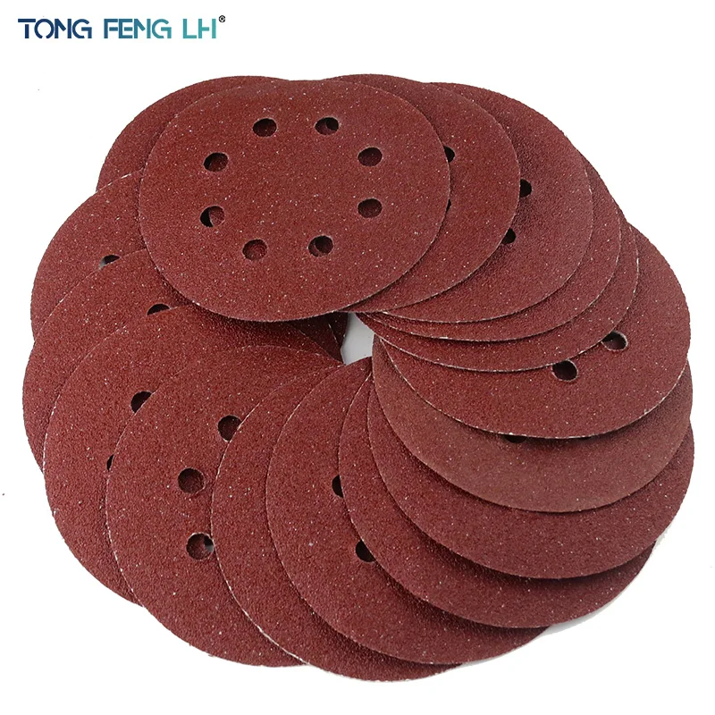 Self Adhesive Vacuum Disc Sandpaper Angle Grinder Polishing Disc Circular Flocking Suction Cup Back Flocking Sandpaper