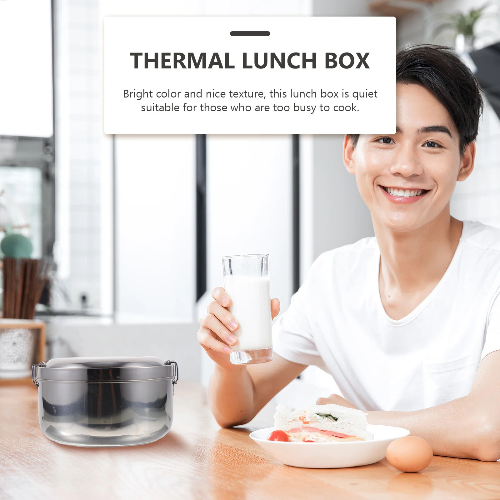 

Stainless Steel Lunch Box 16Cm Double Layer Insulated Food Container Portable Bento Box For Office Workers Students Leak