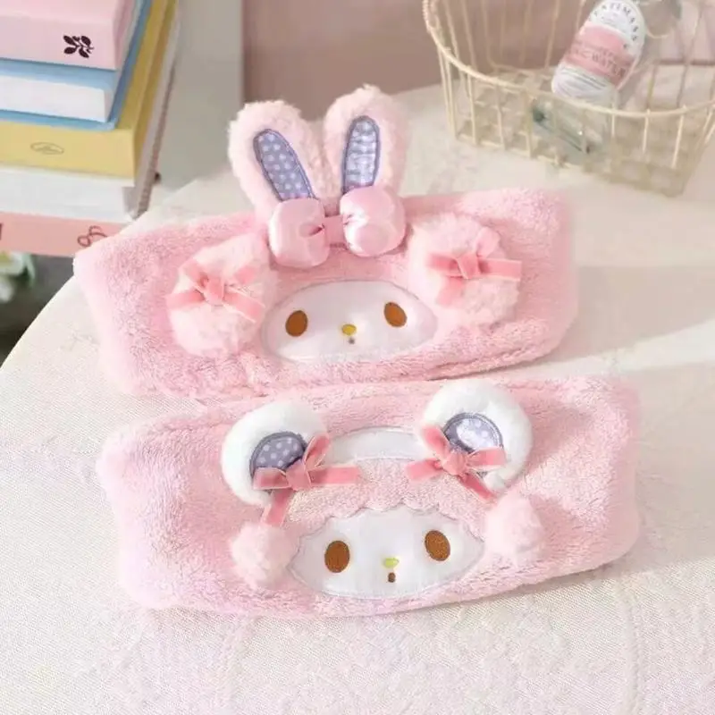 Повязка для волос My Melody с мультяшным дизайном, для умывания, макияжа, масок для лица, аксессуар для волос, фестивальный подарок в стиле каваи для женщин