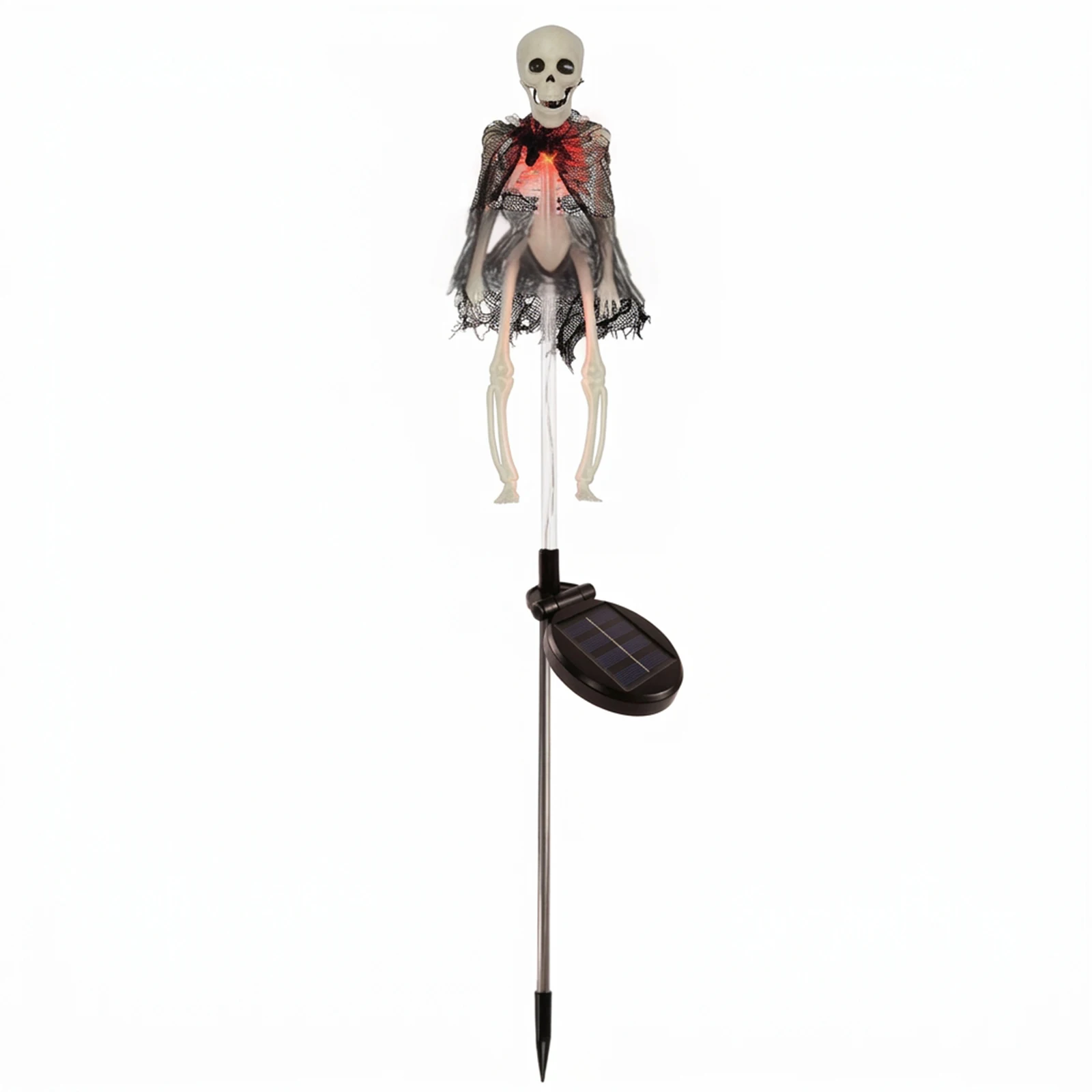 Spooky Skull Stake Light Realistic Bone Decoration for Halloween Yard Garden Party IP44 Waterproof Solar LED Lamp Durable