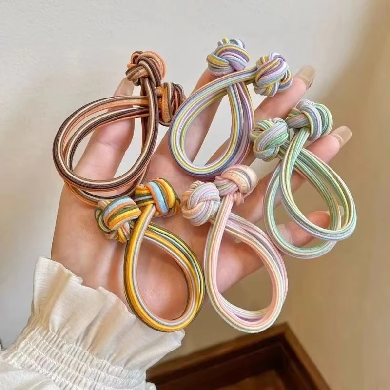 Korean Style Knotted Ponytail Hair Ties (1/5 Pack) 1