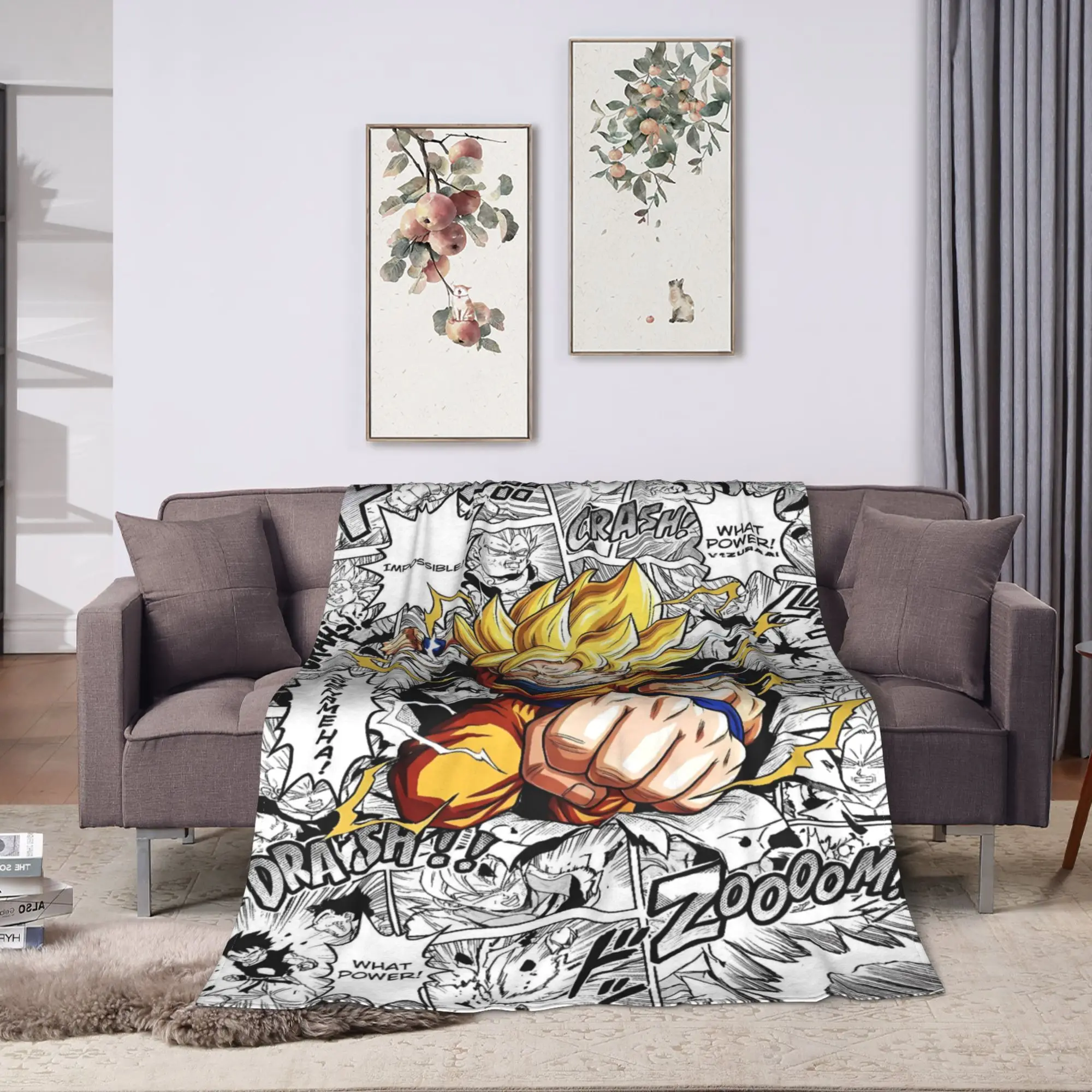 Goku D-Dragon B-Ball Blankets Quality Super Warm  Bedding Throws Winter Girls Boys Couch Chair Sofa Bed Fashion Bedspread