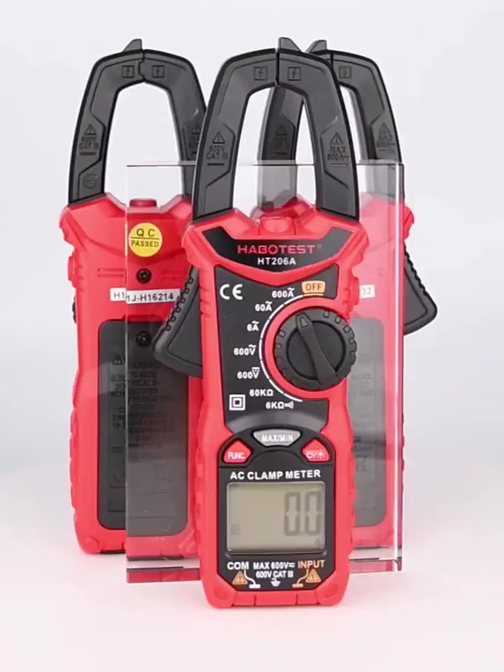 

Clamp Meter Auto Range Current AC DC HABOTEST HT206D Multimeter Professional Electrician Tools