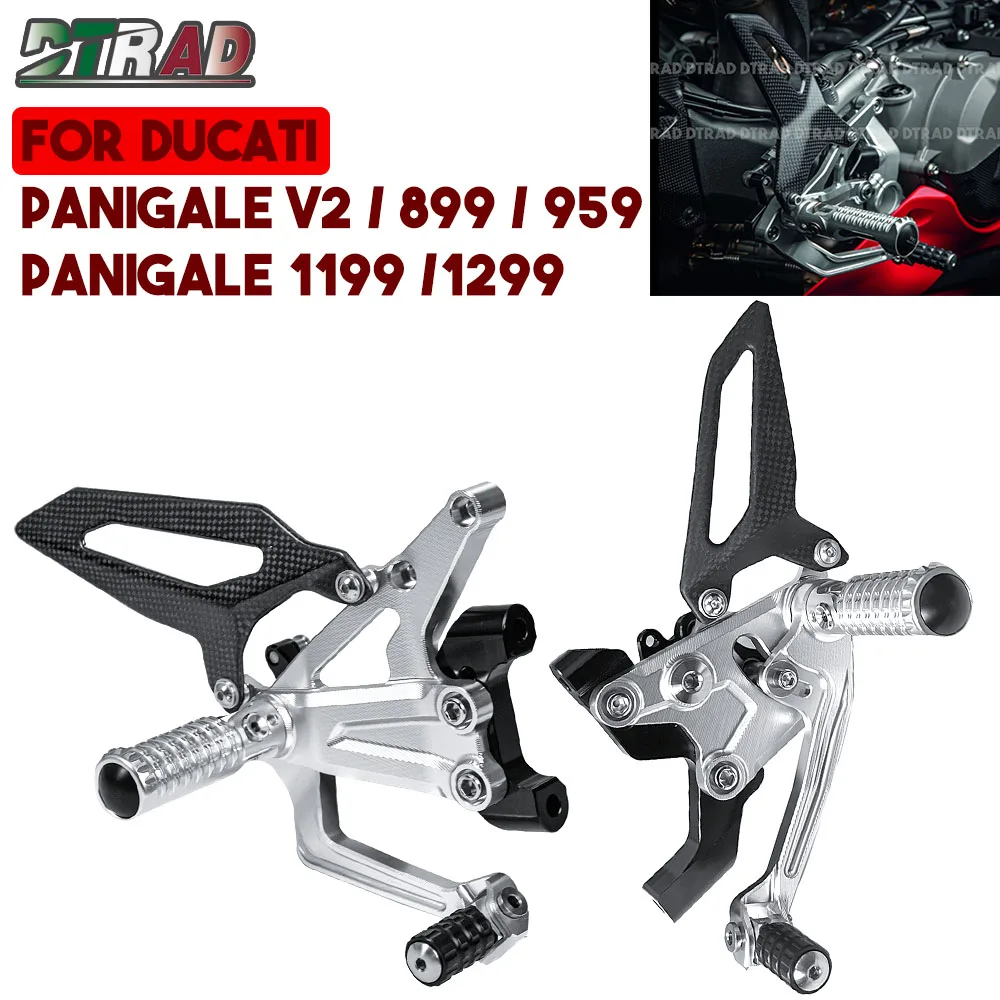 

Panigale V2 2020-2023 Adjustable Rearsets Kit Footrest Foot Rest Foot Pegs Motorcycle Modified Parts Panigale 899 959 1199 1299