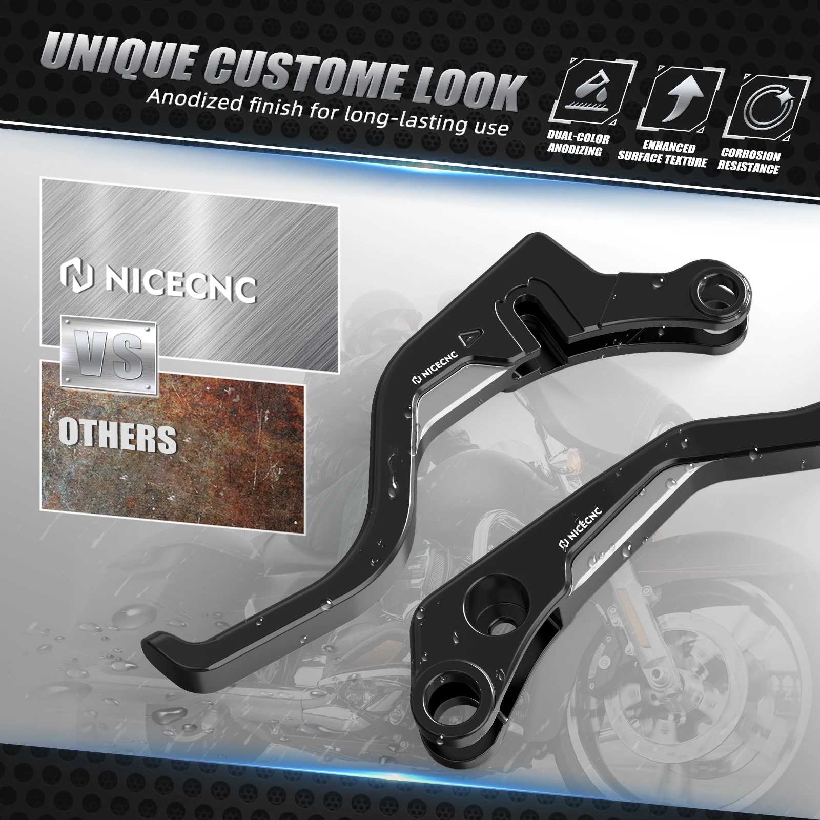 NICECNC For Harley Sportster S RH1250S 2021-2024 Short Brake Clutch Levers Pan America 1250 RA1250 21-24 Nightster RH975 22-24 - Image 3