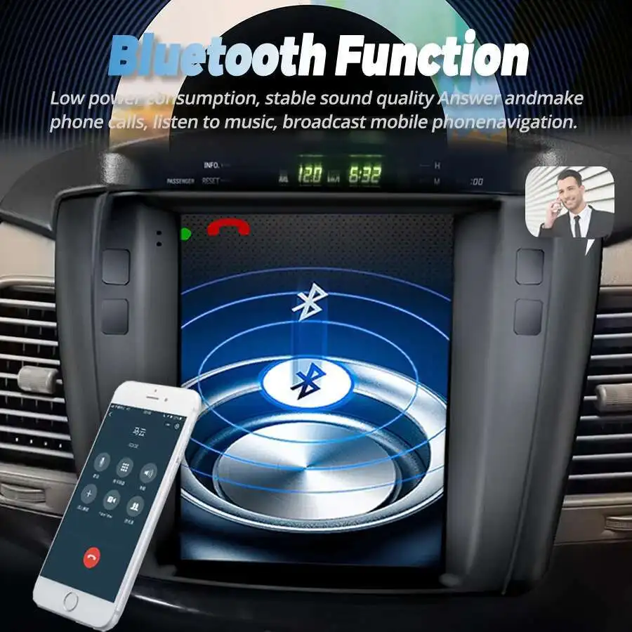 Android 14 Gps para coche DSP reproductor de Radio de vídeo Multimedia en salpicadero para Toyota Innova 2007-2014 navegación CarPlay pantalla Vertical