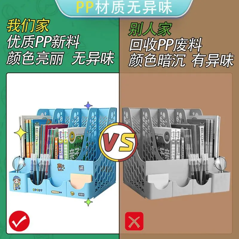 Boekenkast Desktop Bestand Rek, Multi-layer Multifunctionele Grote Capaciteit Bestand Mand, Ingedeeld Data Opbergdoos, kantoorbenodigdheden