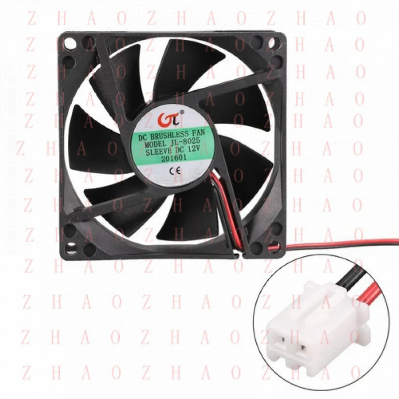 

L+ for Long Life Sleeve Bearing Computer Case Fan 80mm x 80mm x 25mm 12V DC JL-8025