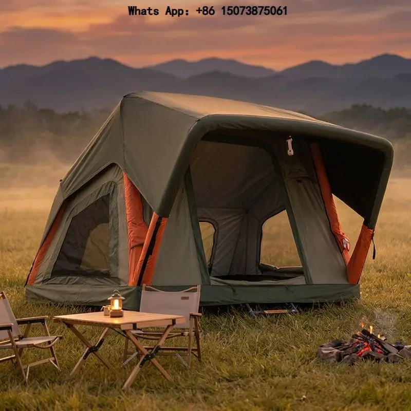 Popular Fully Automatic Inflatable Four-season Ridge Car Roof Tent Double Layer Oxford Cloth Waterproof Sun-resistant 1-2 Car