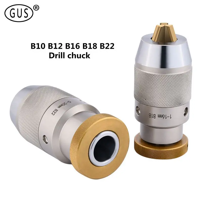 

B10 B12 B16 B18 B22 drill chuck milling Keyless drilling chuck Arbor Self Tighten Automatic Locking clamp lathe accessories