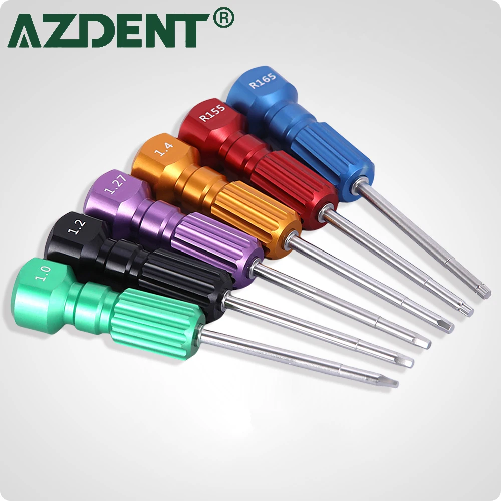 6Pcs Dental Laboratory Implant Screw Driver Kit Azdent Stainless Steel Implanting Screw Drivers Set Dentistry Equipment Lab Tool