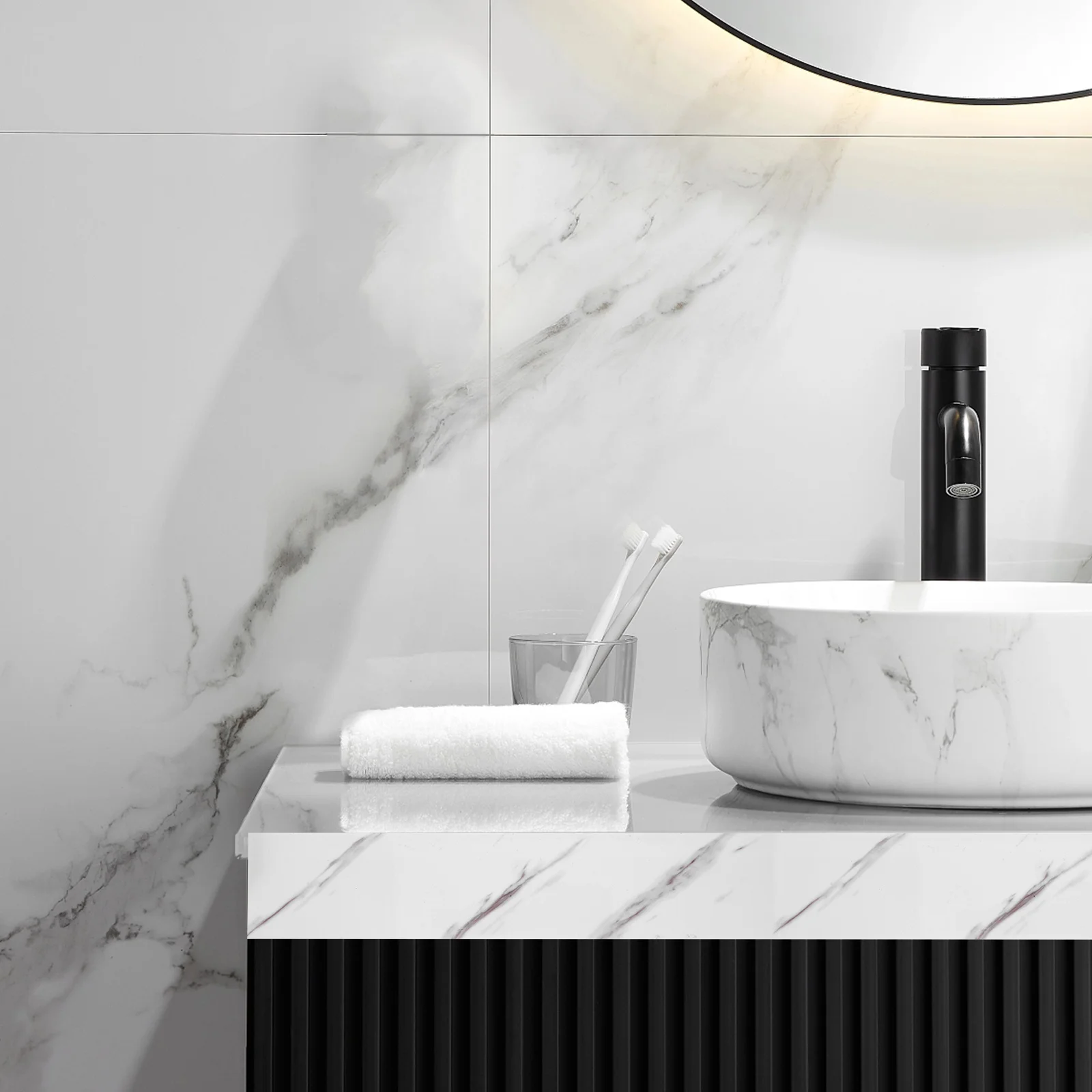 

1 Roll Self Adhesive Waterproof PVC Trim Wall Edge Protector for Bathroom Kitchen Baseboard Corner Border Sticker