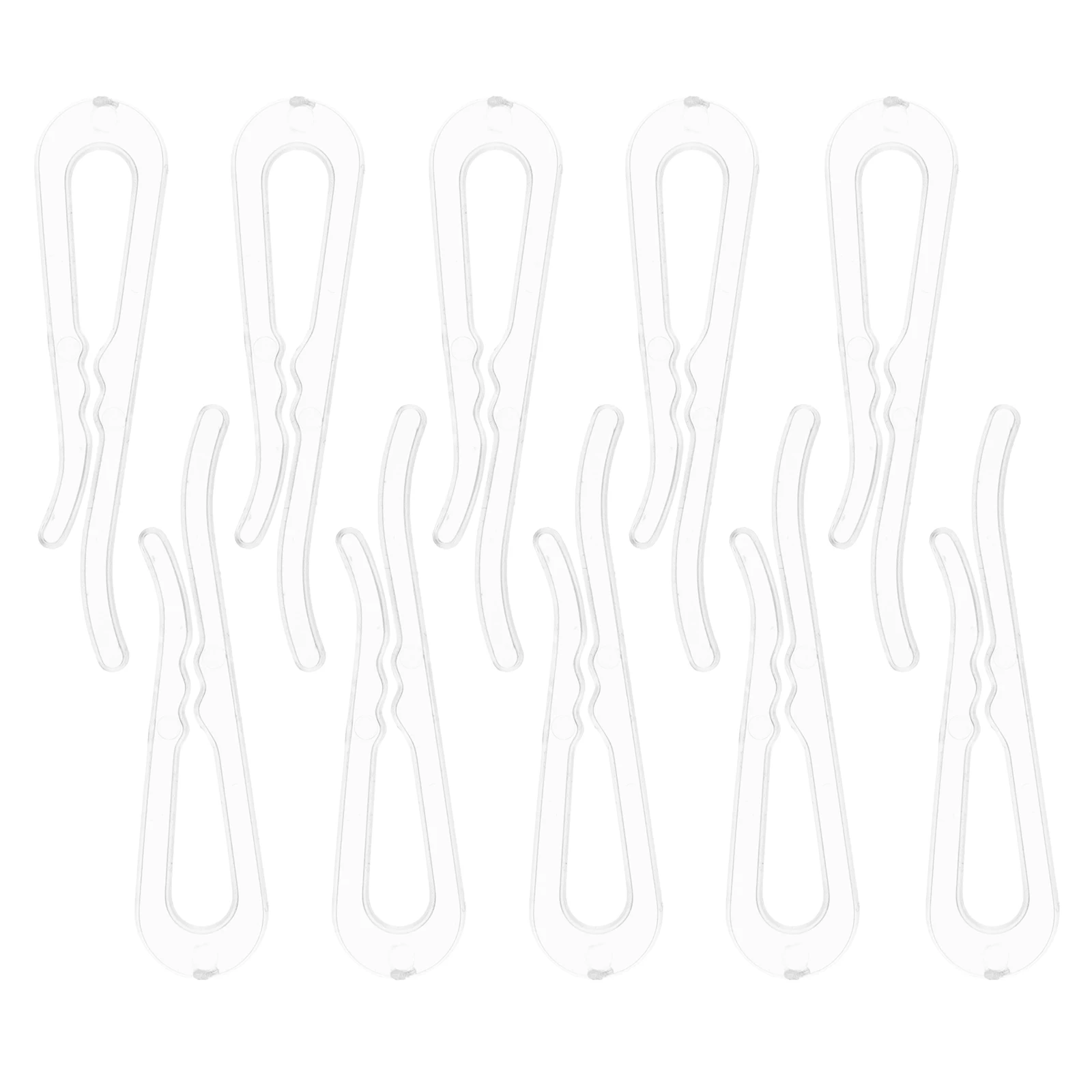 

100 Pcs Transparent Shirt Clips Plastic Clothespins Mini Bras Dress Clips Clothing Rust Resistant Socks Towel