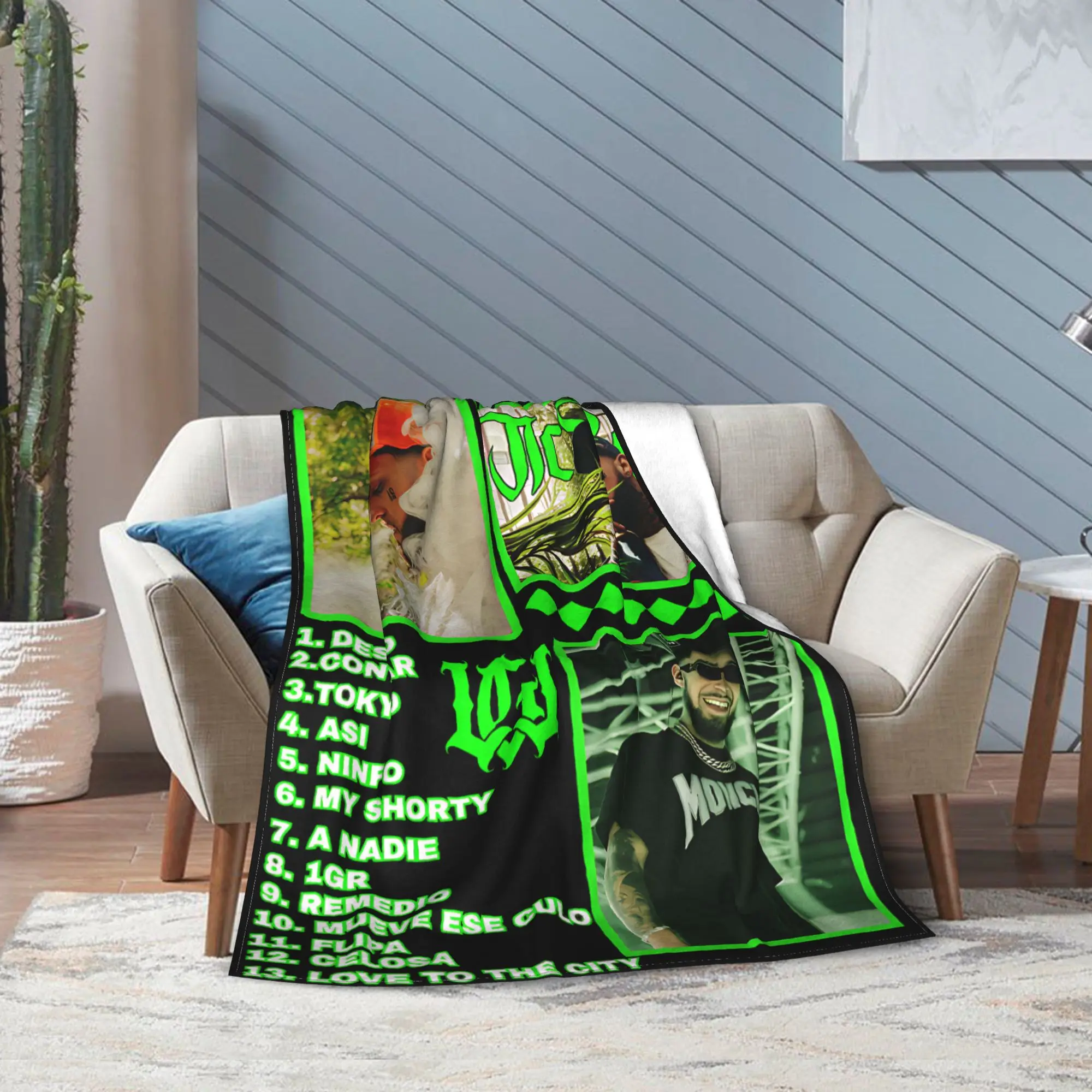 Jc Reyes Rapper Tour 2025 Blanket Super Soft Cozy  Throw Blankets for Bed 50x60 Inch Multiple Sizes Bedspread