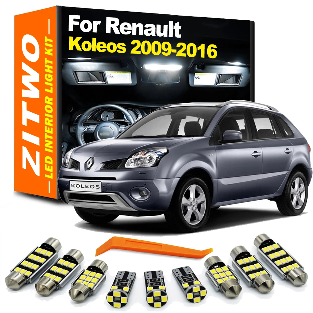 13Pcs Car Accessories LED Interior Reading Bulb Kit For Renault Koleos 2009 2010 2011 2012 2013 2014 2015 2016 Door Trunk Light