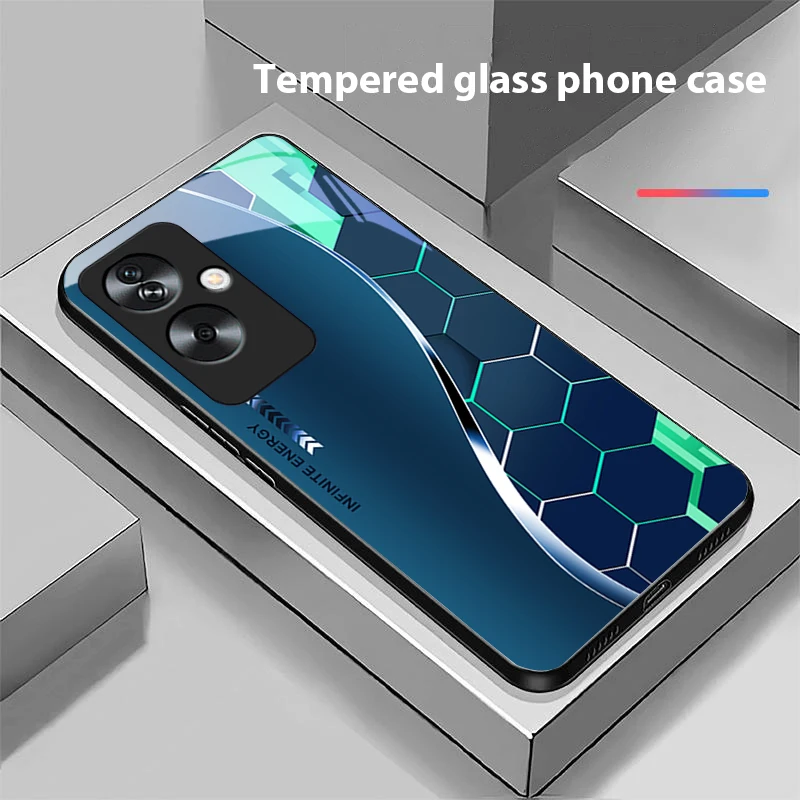 الخيال العلمي فضي أبيض ل ممن لهم A79 5G 58 78 74 60 4G رينو 11F Realme GT 6 11 نوت 50 10 C55 X2 الزجاج المقسى الأسود جراب هاتف