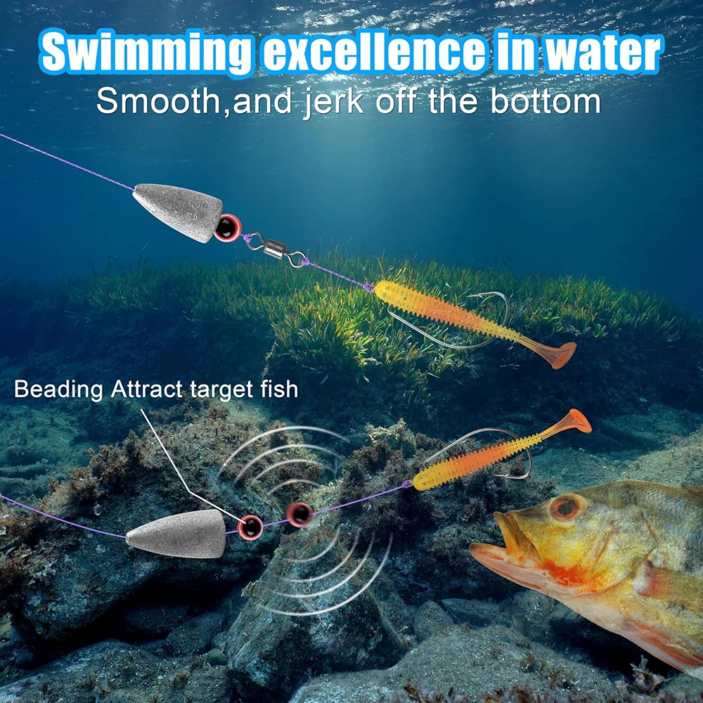 216 قطعة تكساس و كارولينا مجموعة أدوات الصيد رصاصة شكل الأوزان الصيد تهزهز السنانير ل باس سمك السلمون المرقط السلمون إغراء صيد السمك