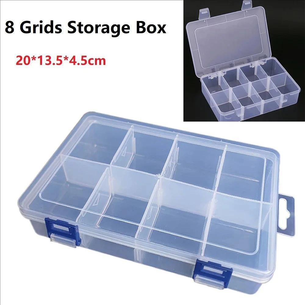 Tools Storage Box Adjustable 8Grids Compartment Plastic Storage Box Screw Holder Case Organizer 20*13.5*4.5cm Hardware Tool