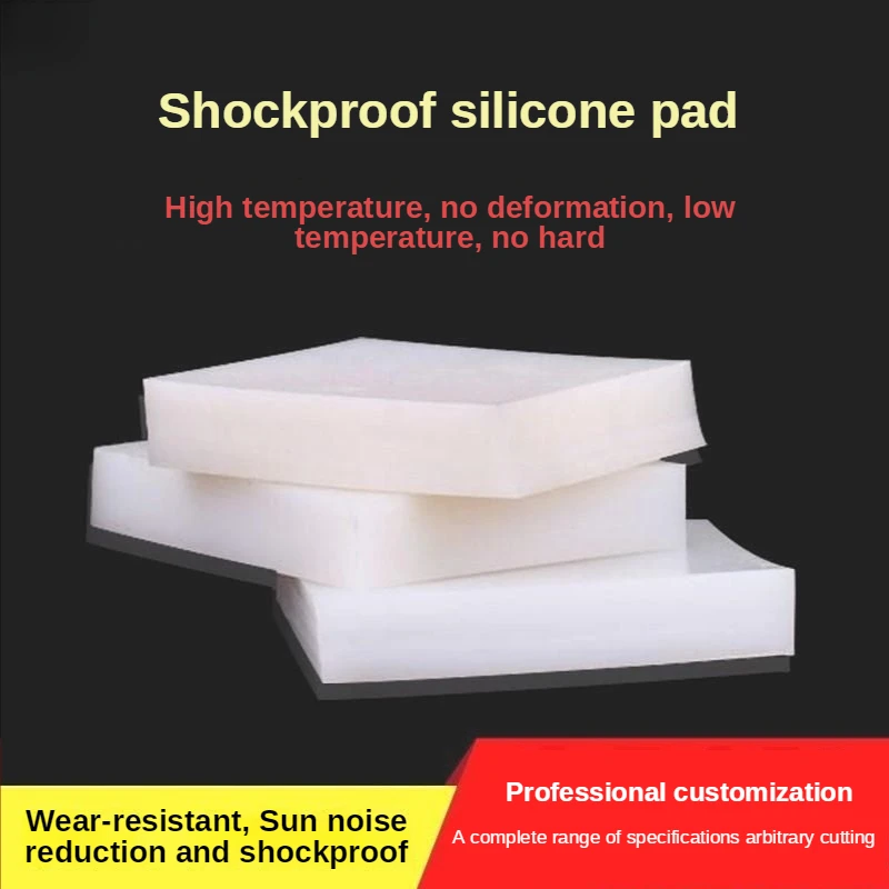 

Sheet Shockproof Silicone Flat Plate High Temperature Resistant Film Thickened Silicone Rubber Square Cushion Soundproof Pad