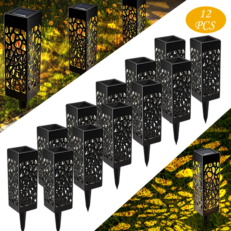 

Solar Lawn Light Outdoor 12PCS Big Size LED Lamp Waterproof Garden Decor Lamp for Pavilion Path Yard Landscape Buried Lamps