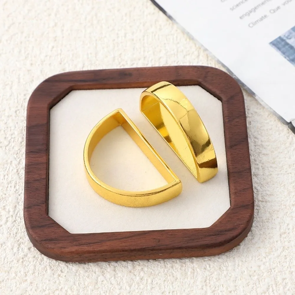 1/6/12pcs Modern Minimalist Napkin Ring Buckles D-shaped Christmas Thanksgiving Napkin Holder Metal Dinnig Table Decoration