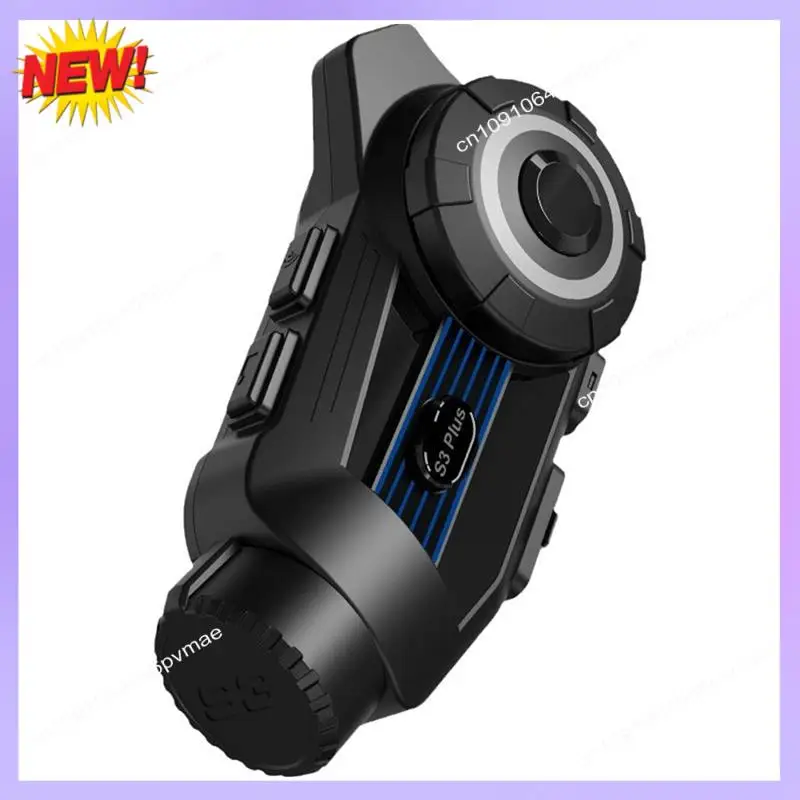 T24C S3 Plus Motorradhelm Bluetooth Intercom Headset 2K Videorecorder DVR Dash Cam unterstützt 6 Personen